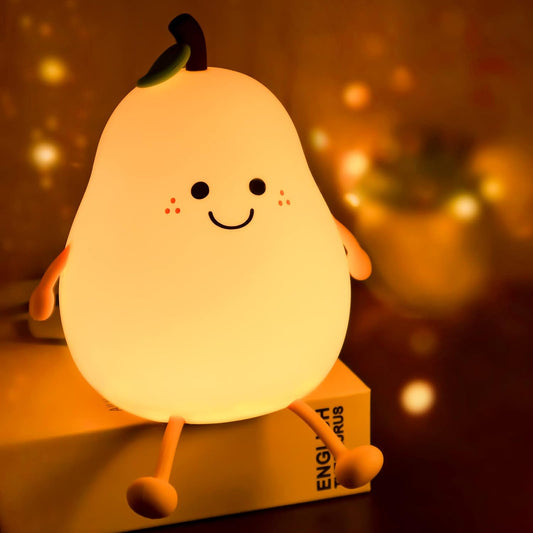 Night Light Pear Cute LED Nursery Nightlight Lamp