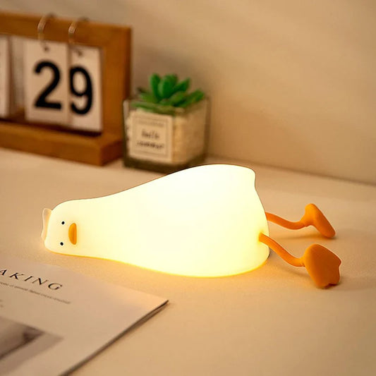 Silicone Sleeping Duck Lamp