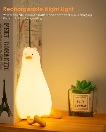 Silicone Sleeping Duck Lamp