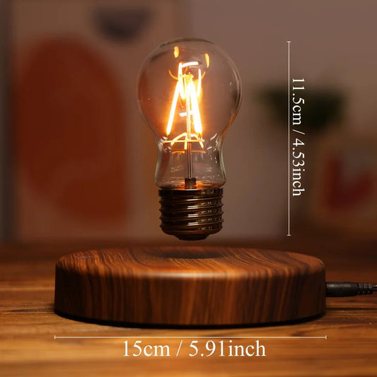 Floating LED Bulb Desk Lamp Rotating Levitation Bulb Night Lights for Home Office Decor, Tech Gadgets Toys, Birthday Gift