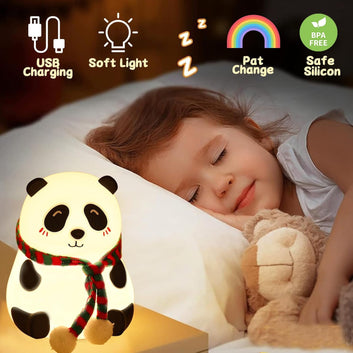 Panda Silicone Color Changing Night Lamp