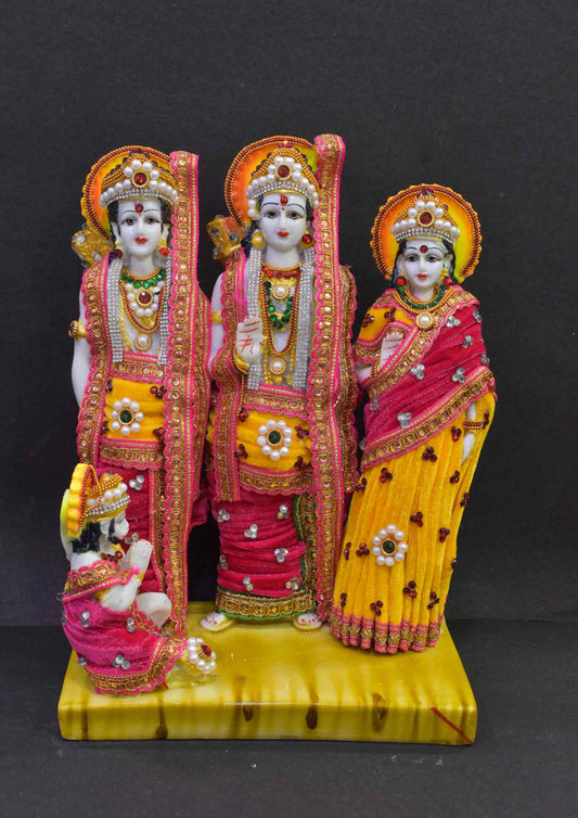 Ram Darbar Murti | Ram Darbar Statue for Home Decor and Office Desk | Ram Sita Laxman Hanuman Idol for Puja Room